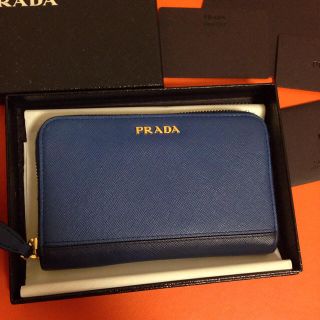 プラダ(PRADA)のツナサンド様専用プラダ 長財布 ラウンドファスナー バイカラー サフィアーノ (財布)