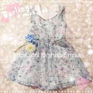 ジルバイジルスチュアート(JILL by JILLSTUART)のジルスチュアート♪シアー花柄シャツワンピ(ミニワンピース)