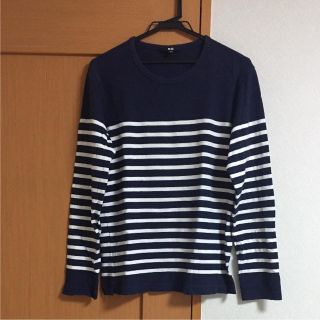 ユニクロ(UNIQLO)のボーダーTシャツ(Tシャツ/カットソー(七分/長袖))