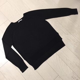 ザラ(ZARA)の美品★ZARA★シンプル薄手ニット Mサイズ 黒(ニット/セーター)