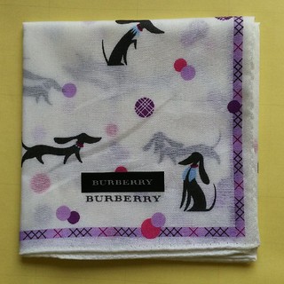 バーバリー(BURBERRY)のバーバリー ハンカチ 犬 ドッグ チェック 水玉 新品 未使用 シール付き(ハンカチ)