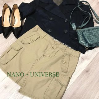 ナノユニバース(nano・universe)のナノユニバース✴︎ベージュのスカート♡(ミニスカート)