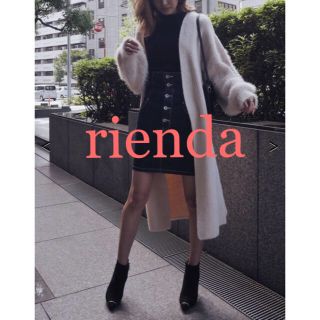 リエンダ(rienda)のrienda 新作❤︎ レア❤︎wolly SLV knit CD ベージュ❤︎(カーディガン)