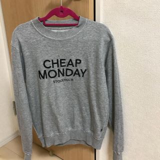 チープマンデー(CHEAP MONDAY)のチープマンデー☆グレー☆スウェット☆S(トレーナー/スウェット)