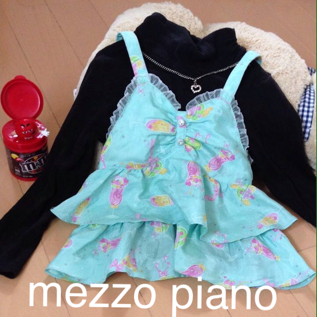 mezzo piano(メゾピアノ)のmezzo piano♡110㎝ フリルの姫キャミ♡ キッズ/ベビー/マタニティのキッズ服女の子用(90cm~)(その他)の商品写真