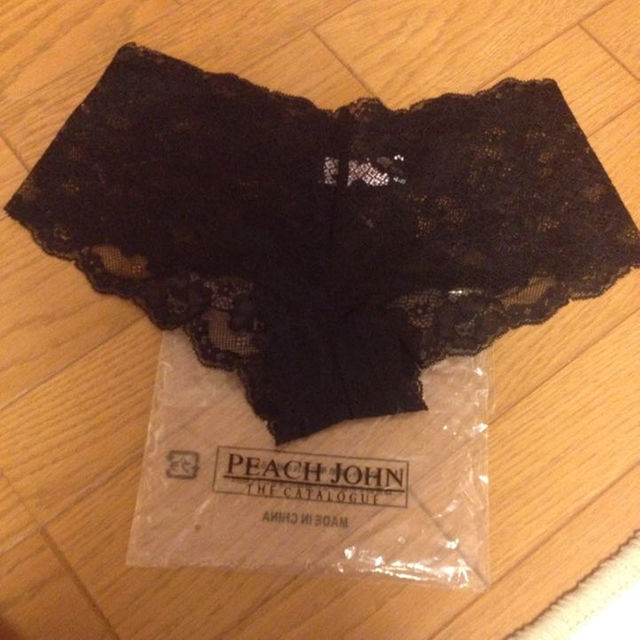 PEACH JOHN(ピーチジョン)の新品 PJ 黒レース ショーツ レディースのレディース その他(その他)の商品写真