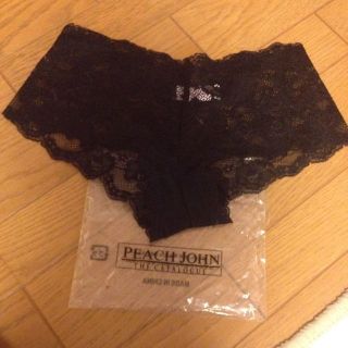 ピーチジョン(PEACH JOHN)の新品 PJ 黒レース ショーツ(その他)