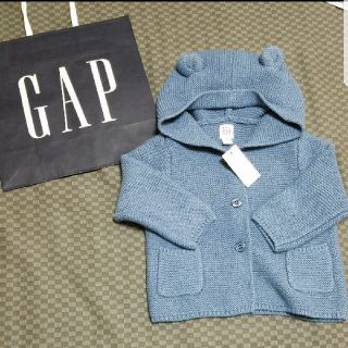 ベビーギャップ(babyGAP)の60 クマ耳ニットカーディガン　パーカー(ニット/セーター)