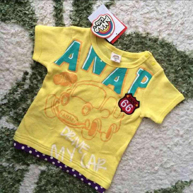 carter's(カーターズ)の新品★ANAP kidsワッペン付き車柄Tシャツ90㎝イエロー キッズ/ベビー/マタニティのベビー服(~85cm)(その他)の商品写真