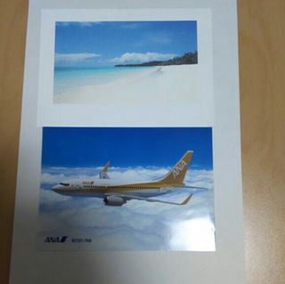ANA 飛行機 ポストカード(使用済み切手/官製はがき)