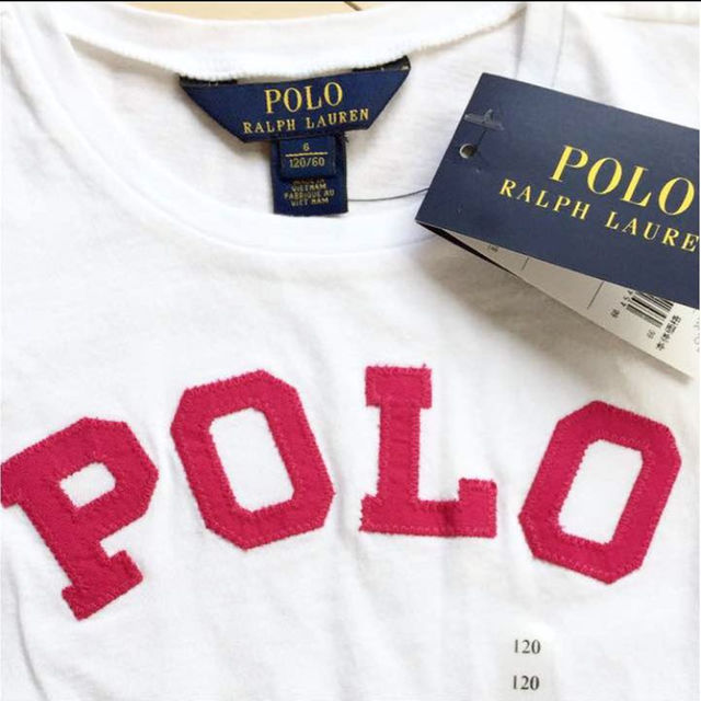 Ralph Lauren(ラルフローレン)の未使用★ラルフローレン 白Tシャツ size6★送料無料 キッズ/ベビー/マタニティのキッズ服男の子用(90cm~)(Tシャツ/カットソー)の商品写真