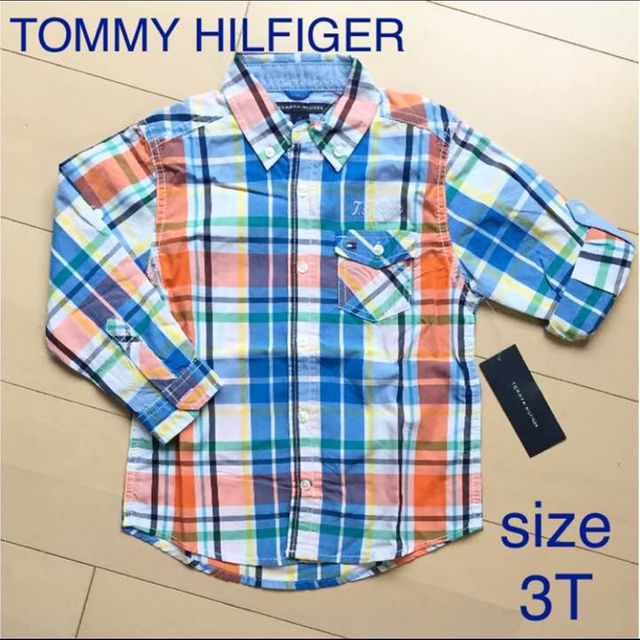 TOMMY HILFIGER(トミーヒルフィガー)の未使用★トミー 長袖チェックシャツ 3T★送料無料 キッズ/ベビー/マタニティのベビー服(~85cm)(その他)の商品写真