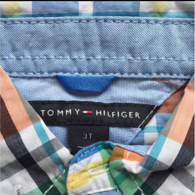 TOMMY HILFIGER(トミーヒルフィガー)の未使用★トミー 長袖チェックシャツ 3T★送料無料 キッズ/ベビー/マタニティのベビー服(~85cm)(その他)の商品写真