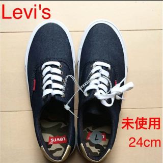 リーバイス(Levi's)の未使用★Levi's デニムスニーカーsize24cm★送料無料(スニーカー)