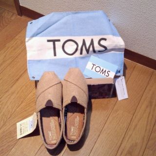 最終値下げ☆TOMS リネン☆6.5☆(ミュール)