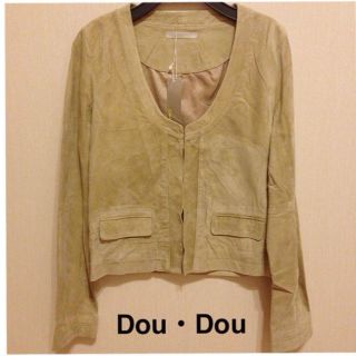 ドゥドゥ(DouDou)のDou☆Dou ノーカラー♡革ジャケット(ノーカラージャケット)