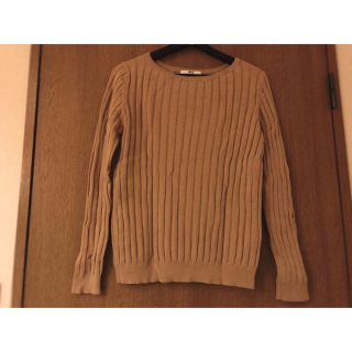 ユニクロ(UNIQLO)のUNIQLO/セーター/ニット/ポートネック/ブラウンベージュ/XLサイズ/美品(ニット/セーター)