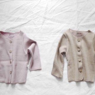 ザラキッズ(ZARA KIDS)の韓国子供服♡リブカーディガン80(カーディガン/ボレロ)