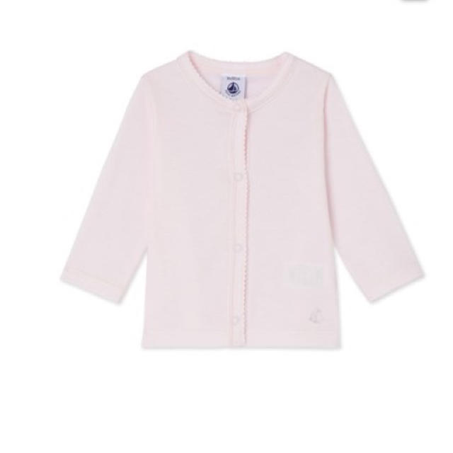 PETIT BATEAU(プチバトー)の新品 プチバトー 36m カーディガン ピンク 95cm キッズ/ベビー/マタニティのキッズ服女の子用(90cm~)(カーディガン)の商品写真