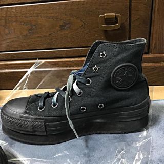 コンバース(CONVERSE)のコンバース 厚底 黒(スニーカー)