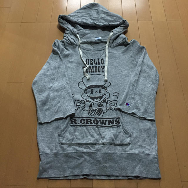 RODEO CROWNS(ロデオクラウンズ)のRODEO CROWNS チャンピオンコラボ 7分袖パーカー M レディースのトップス(パーカー)の商品写真