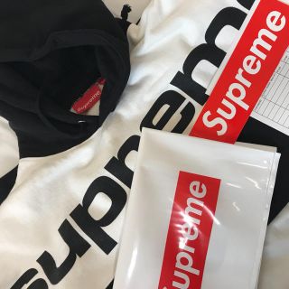 シュプリーム(Supreme)の新品未使用L黒supreme Blocked Hooded Sweatshirt(パーカー)