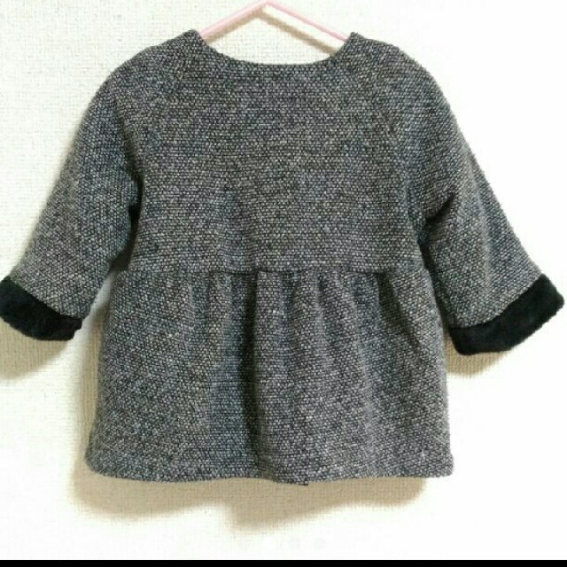 COMME CA ISM(コムサイズム)のコムサ　ツイード風　コート　80  90 キッズ/ベビー/マタニティのキッズ服女の子用(90cm~)(ジャケット/上着)の商品写真