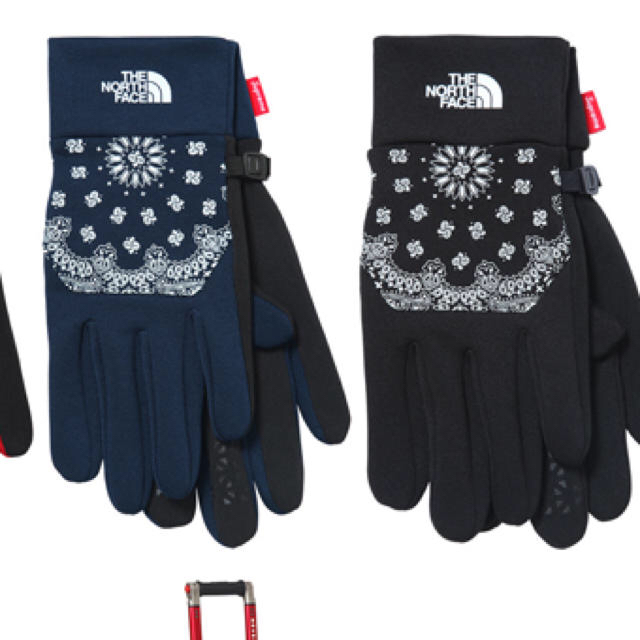 tnf× supremeコラボ 手袋 ネイビー バンダナ柄 marzinternational.com.au