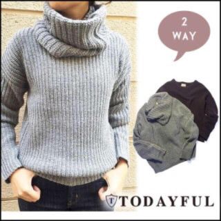 トゥデイフル(TODAYFUL)の2wayニット タートルニット(ニット/セーター)