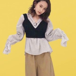 ザラ　ZARA  ニットチュニックワンピース　コットン\u0026ニットツートン