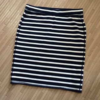 オールドネイビー(Old Navy)のO.NAVY ボーダータイトスカート(ひざ丈スカート)