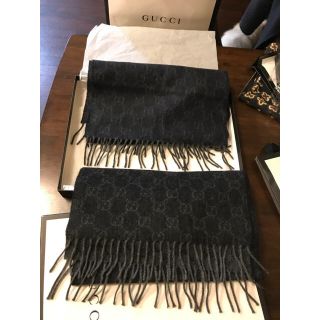 グッチ(Gucci)のグッチ GGジャガード カシミヤ 100% マフラー  ペア よしと様専用(マフラー)