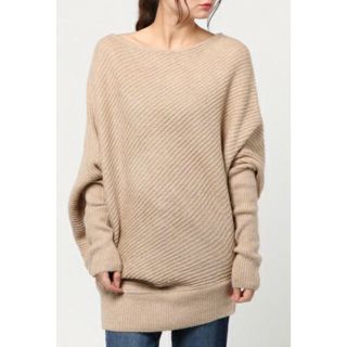 マウジー(moussy)のmoussy マウジー 変形 アシンメトリー ドルマンスリーブ ニット(ニット/セーター)