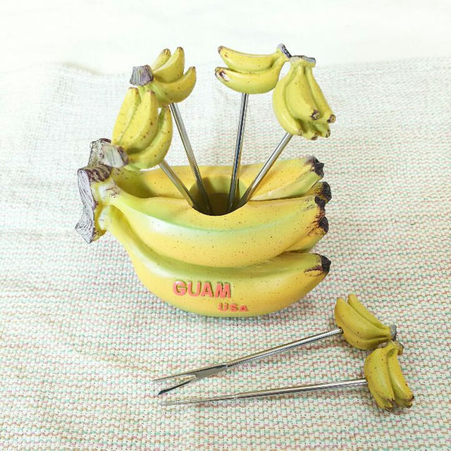新品デザートフォークセット バナナ インテリア/住まい/日用品のキッチン/食器(カトラリー/箸)の商品写真