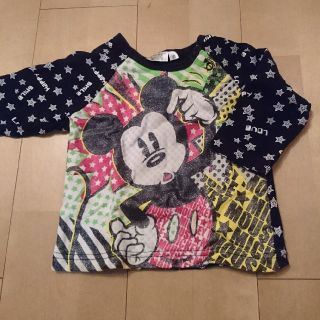 ディズニー(Disney)のミッキー*ロンT*80cm(Ｔシャツ)