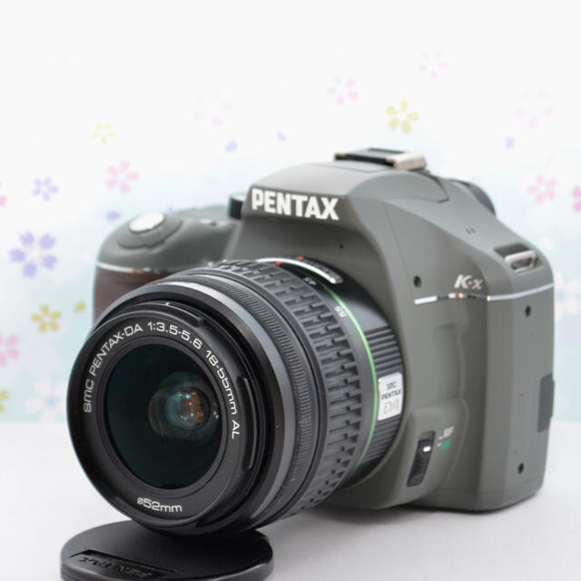 PENTAX(ペンタックス)の☆Wi-Fiでスマホへ☆フルHD動画撮影☆ペンタックス K-x★オリーブ色★ スマホ/家電/カメラのカメラ(デジタル一眼)の商品写真