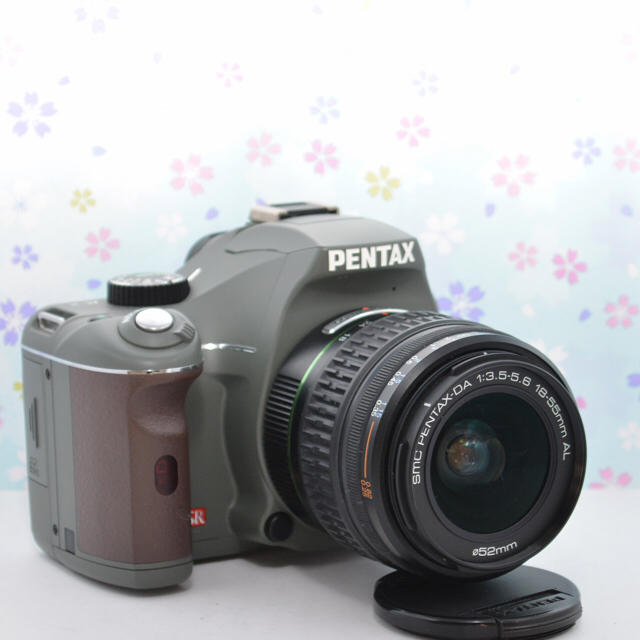 PENTAX(ペンタックス)の☆Wi-Fiでスマホへ☆フルHD動画撮影☆ペンタックス K-x★オリーブ色★ スマホ/家電/カメラのカメラ(デジタル一眼)の商品写真