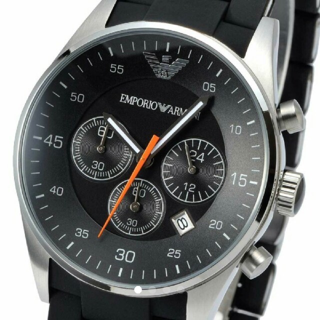 Emporio Armani(エンポリオアルマーニ)の【新品】エンポリオ アルマーニ AR5858 メンズ腕時計 ブラック メンズの時計(腕時計(アナログ))の商品写真