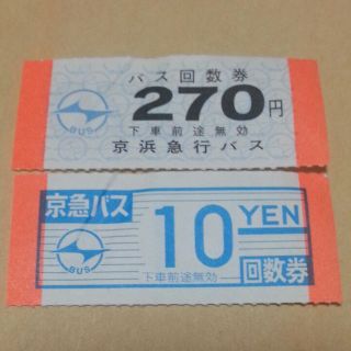 🔳【送料無料】280円分 京急バス 回数券(その他)