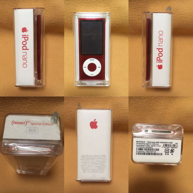 Apple(アップル)のAppleStore限定 iPod nano 8GB (PRODUCT)RED スマホ/家電/カメラのオーディオ機器(ポータブルプレーヤー)の商品写真