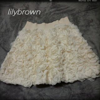 リリーブラウン(Lily Brown)のlilybrownフラワースカート(ミニスカート)