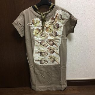 アチャチュムムチャチャ(AHCAHCUM.muchacha)のあちゃちゅむ うさぎ Tシャツワンピース(ひざ丈ワンピース)