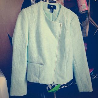 エイチアンドエム(H&M)のH&Mツイードライダース(ライダースジャケット)