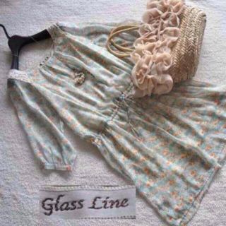 glass Line★シフォンレース★(ひざ丈ワンピース)