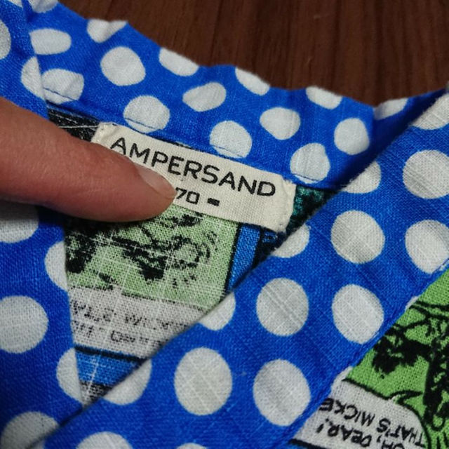 ampersand(アンパサンド)の美品 Ampersand ミッキー(ディズニー)コラボ 甚平 70サイズ キッズ/ベビー/マタニティのベビー服(~85cm)(その他)の商品写真