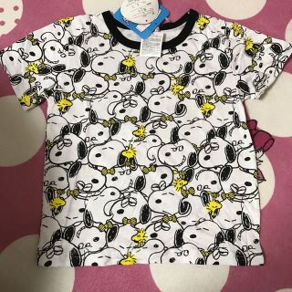 シマムラ(しまむら)の新品 スヌーピー総柄半袖Tシャツ120 白(その他)