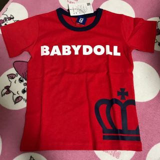 ベビードール(BABYDOLL)の新品 ベビードール半袖ロゴTシャツ120 レッド(その他)