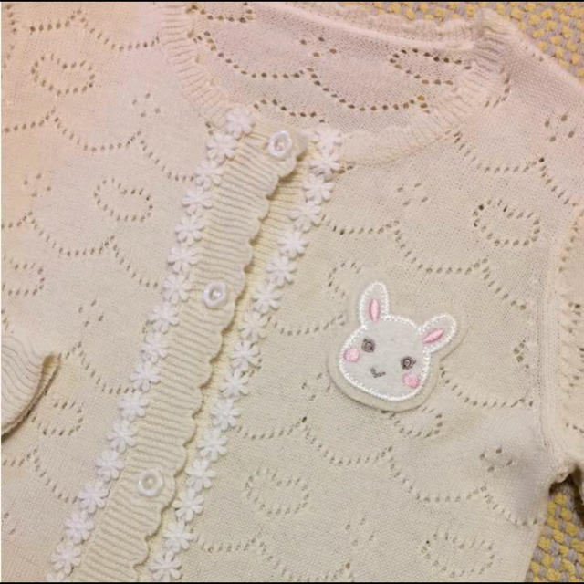 coeur a coeur(クーラクール)のクーラクール ニット カーディガン 95 キッズ/ベビー/マタニティのキッズ服女の子用(90cm~)(カーディガン)の商品写真