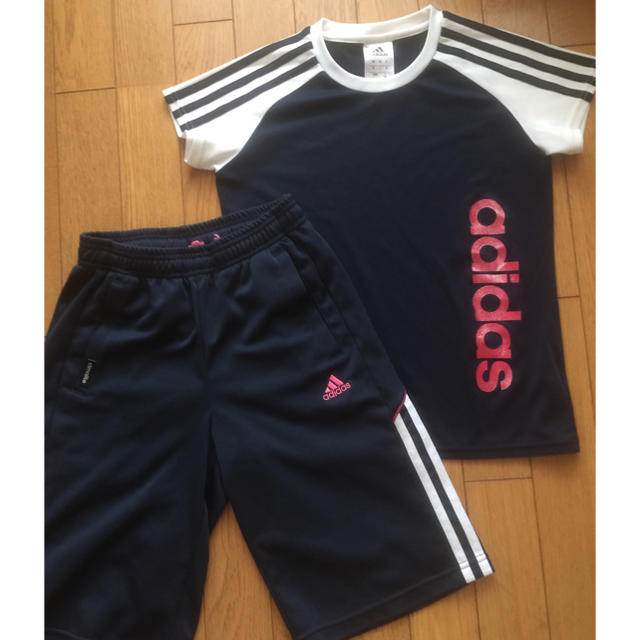 adidas(アディダス)のＴシャツ＆半パン セット キッズ/ベビー/マタニティのキッズ服女の子用(90cm~)(パンツ/スパッツ)の商品写真