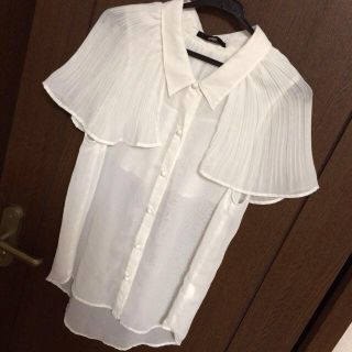 デュラス(DURAS)のDURAS シフォンノースリーブTOPS(シャツ/ブラウス(半袖/袖なし))